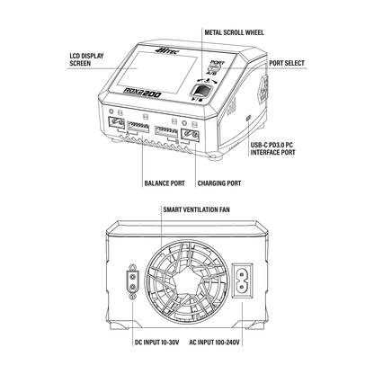 Hitec RDX2 200 AC/DC Multi-Function Smart Charger