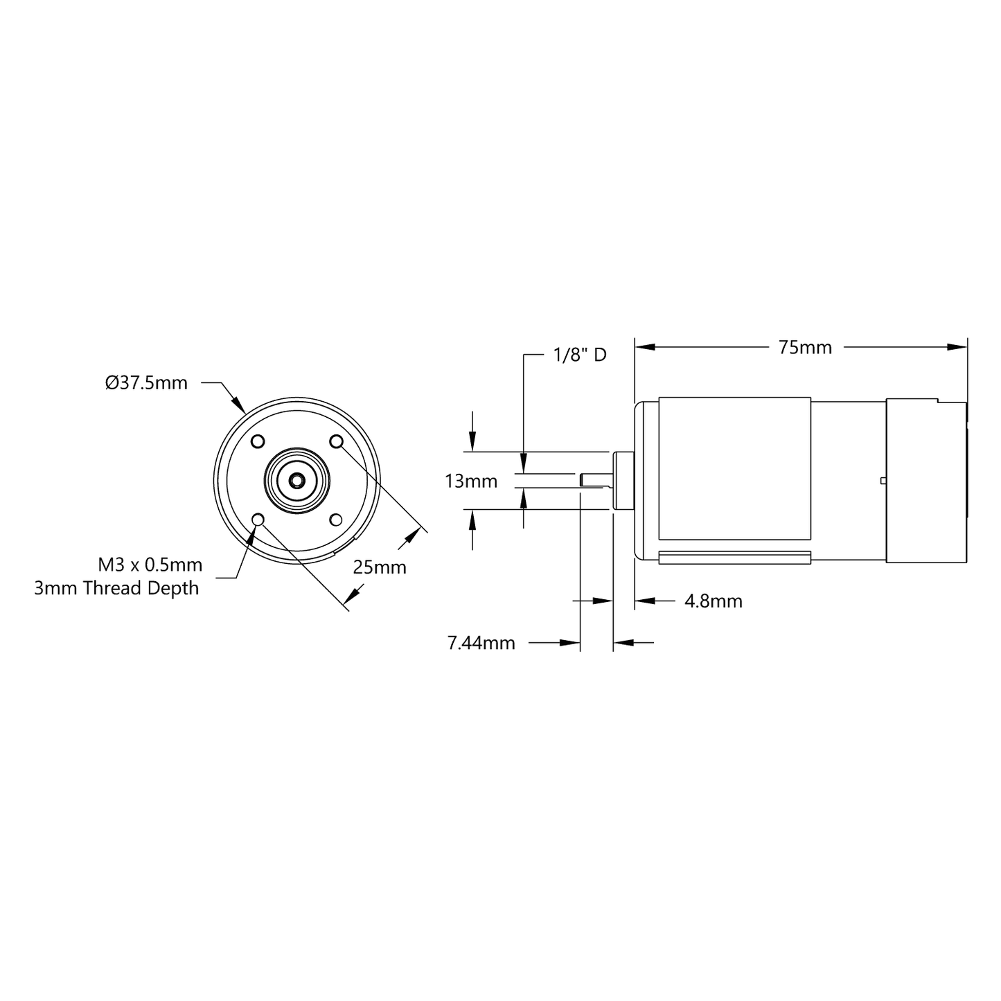 Modern Robotics 12VDC Motor