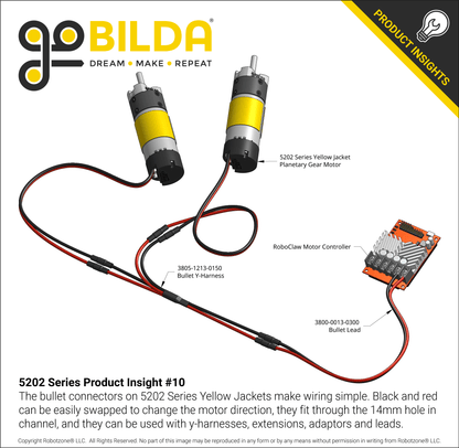 5202 Series Yellow Jacket Planetary Gear Motor (3.7:1 Ratio, 24mm Length 6mm D-Shaft, 1620 RPM, ⌀36mm Gearbox, 3.3 - 5V Encoder)