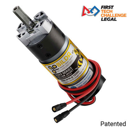 5203 Series Yellow Jacket Motor (1:1 Ratio, 24mm Length 8mm REX™ Shaft, 6000 RPM, 3.3 - 5V Encoder)