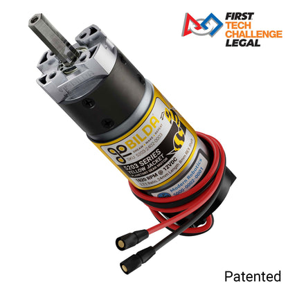 5203 Series Yellow Jacket Planetary Gear Motor (3.7:1 Ratio, 24mm Length 8mm REX™ Shaft, 1620 RPM, 3.3 - 5V Encoder)