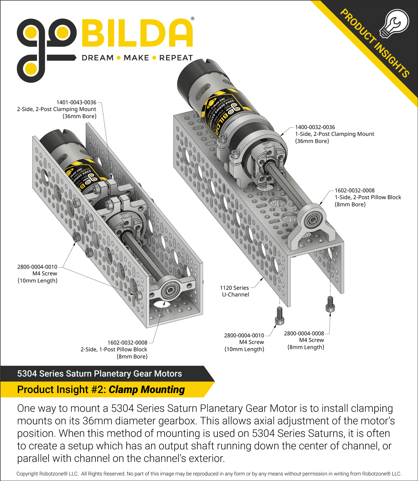 5304 Series Saturn Planetary Gear Motor (139:1 Ratio, 80mm Length 8mm REX™ Shaft, 130 RPM, 3.3 - 5V Encoder)