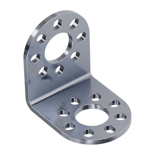 Round-End Steel L-Bracket - 2 Pack