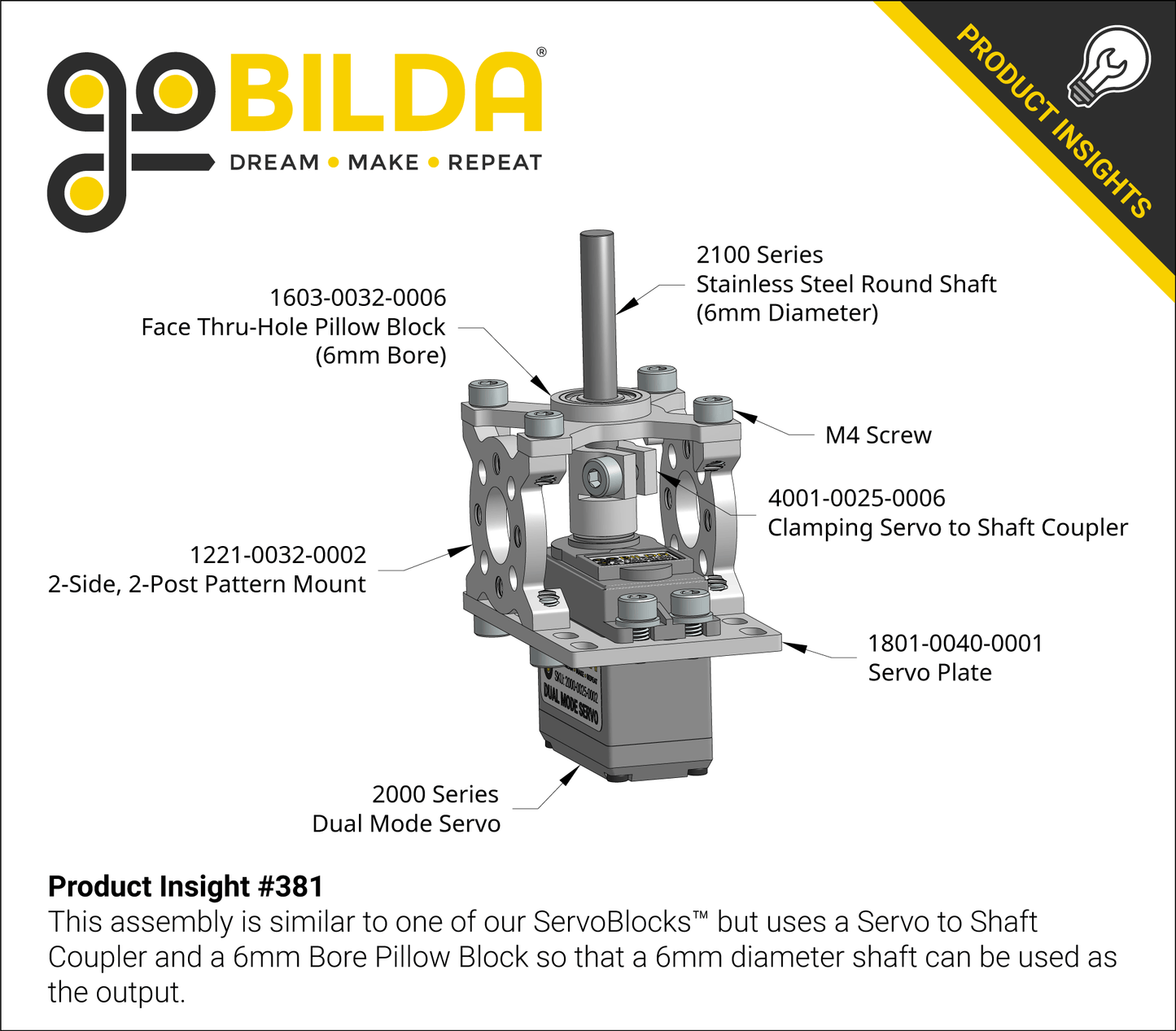 1801 Series Servo Plate (For Standard Size Servos)