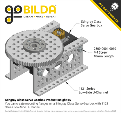 Stingray-2 Servo Gearbox (0.34 sec/60°, 30RPM, 700 oz-in Torque, 900° Rotation) Continuous Mode