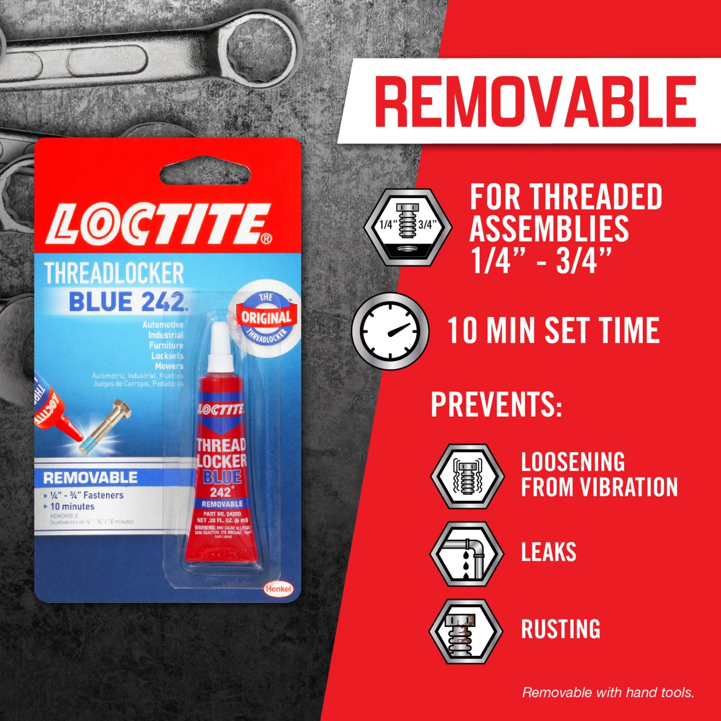 Loctite Threadlocker (Blue 242, 6mL)