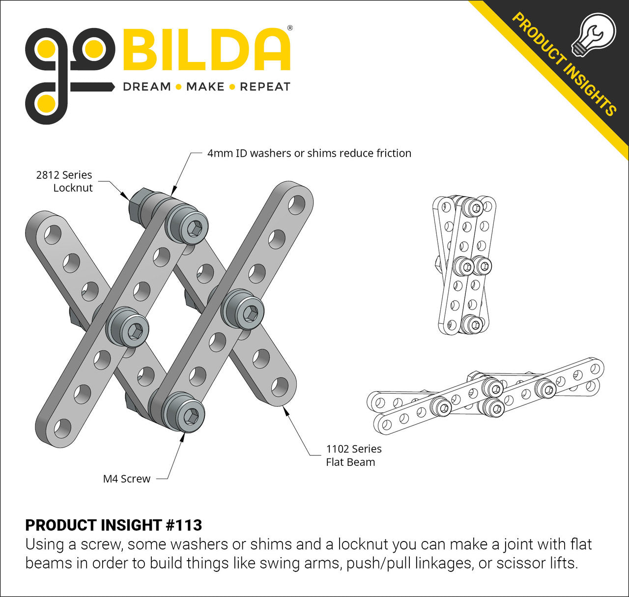 1102 Series Flat Beam (9 Hole, 72mm Length) - 2 Pack