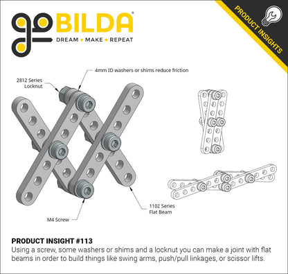 1102 Series Flat Beam (23 Hole, 184mm Length) - 2 Pack