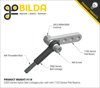 1102 Series Flat Beam (23 Hole, 184mm Length) - 2 Pack