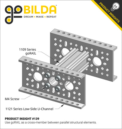 1121 Series Low-Side U-Channel (5 Hole, 144mm Length)