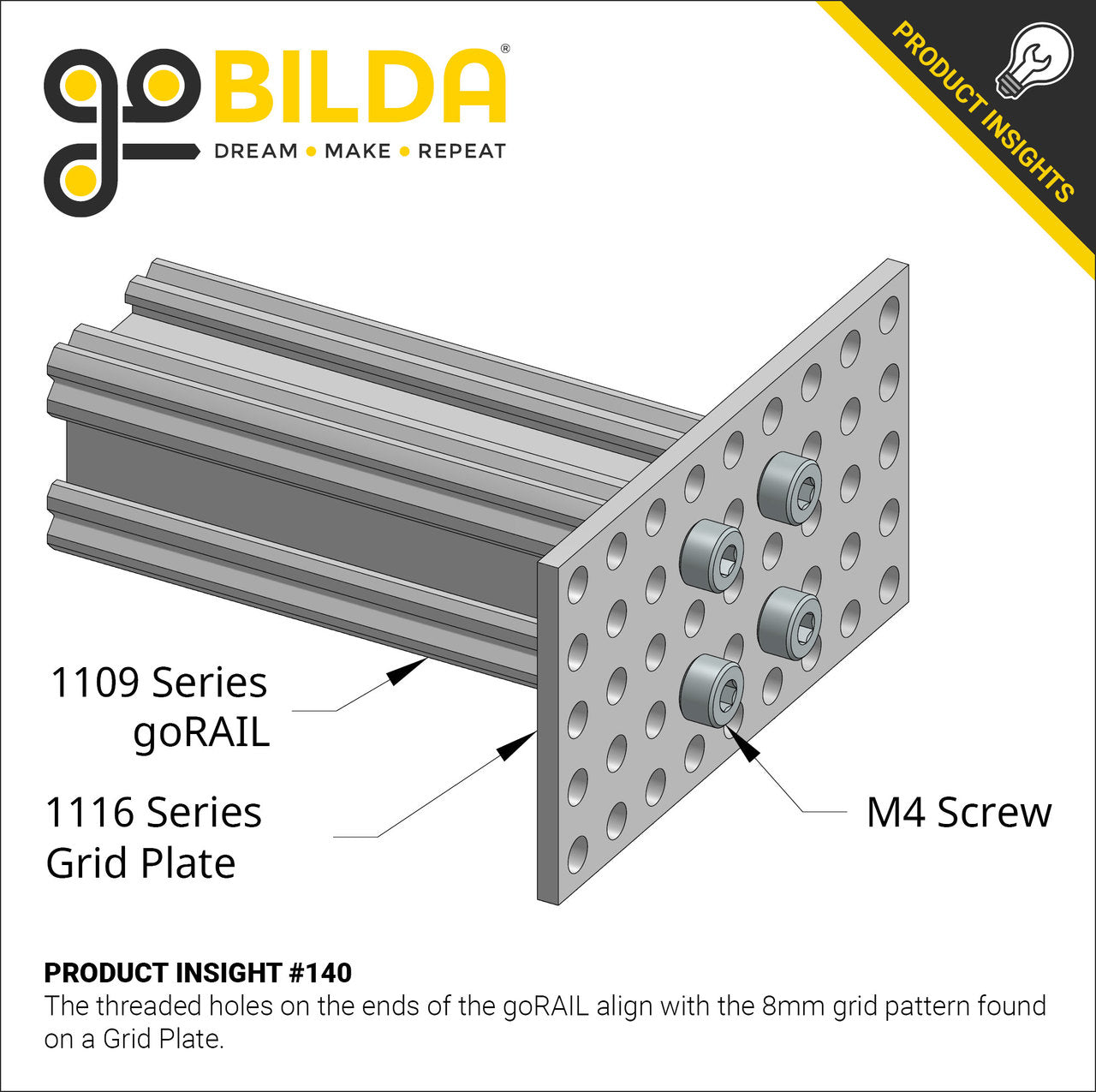 1116 Series Grid Plate (5 x 5 Hole, 40 x 40mm)