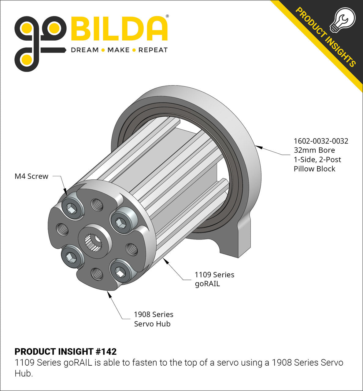 1908 Series Servo Hub (25 Tooth Spline, 32mm Diameter)