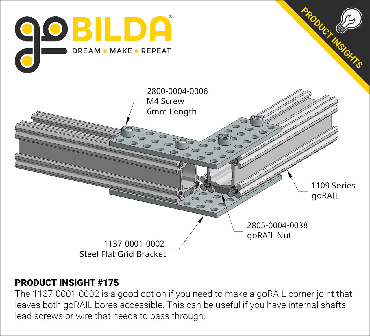 1137 Series Steel Flat Grid Bracket (1-2) - 2 Pack