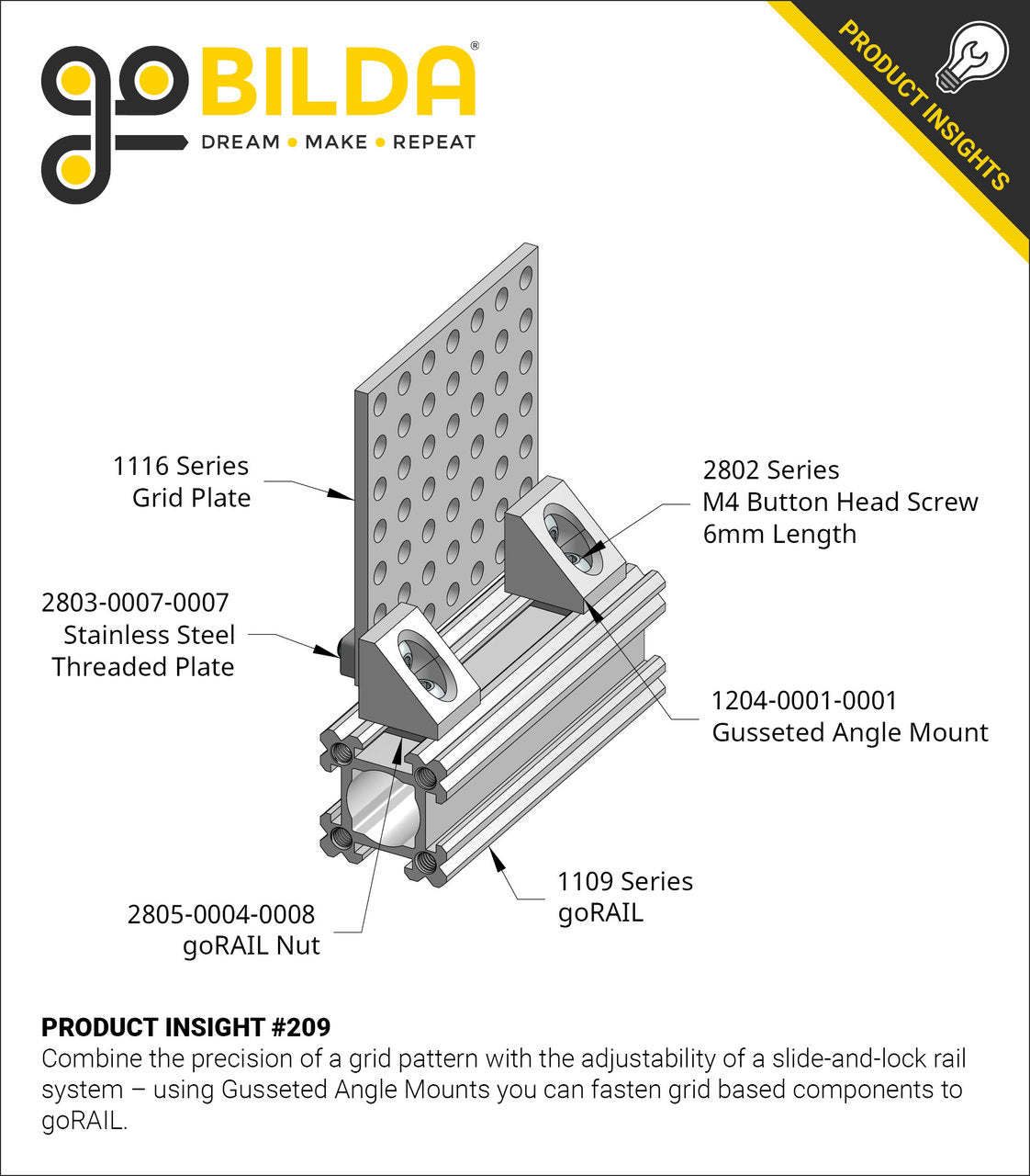 1204 Series Gusseted Angle Mount (1-1) - 2 Pack