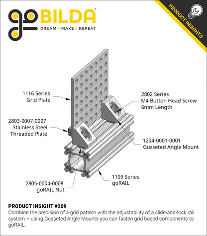 1204 Series Gusseted Angle Mount (1-1) - 2 Pack