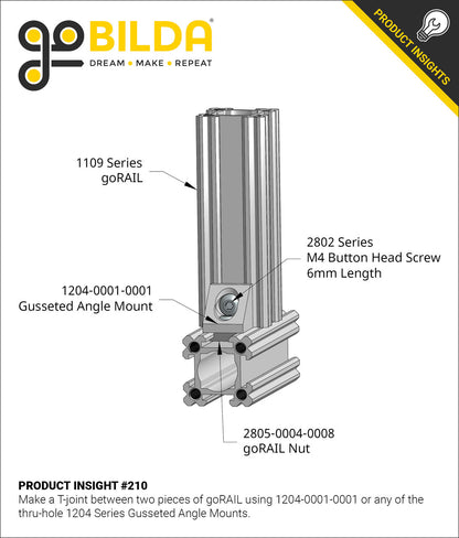 1204 Series Gusseted Angle Mount (1-1) - 2 Pack