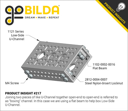 1121 Series Low-Side U-Channel (9 Hole, 240mm Length)