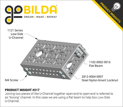 1121 Series Low-Side U-Channel (14 Hole, 360mm Length)