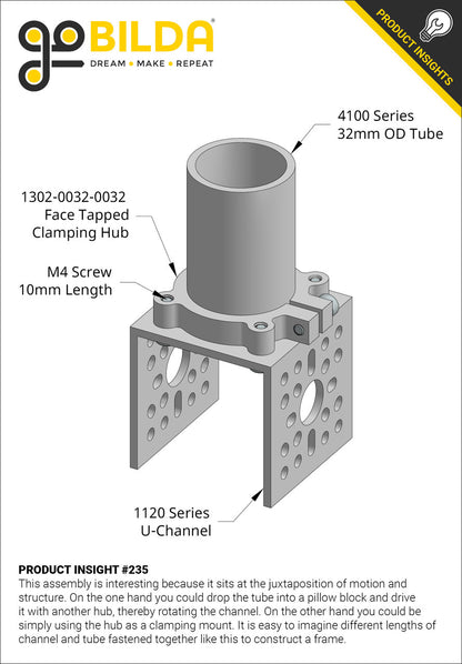 4100 Series Aluminum Tube (27mm ID x 32mm OD, 300mm Length)