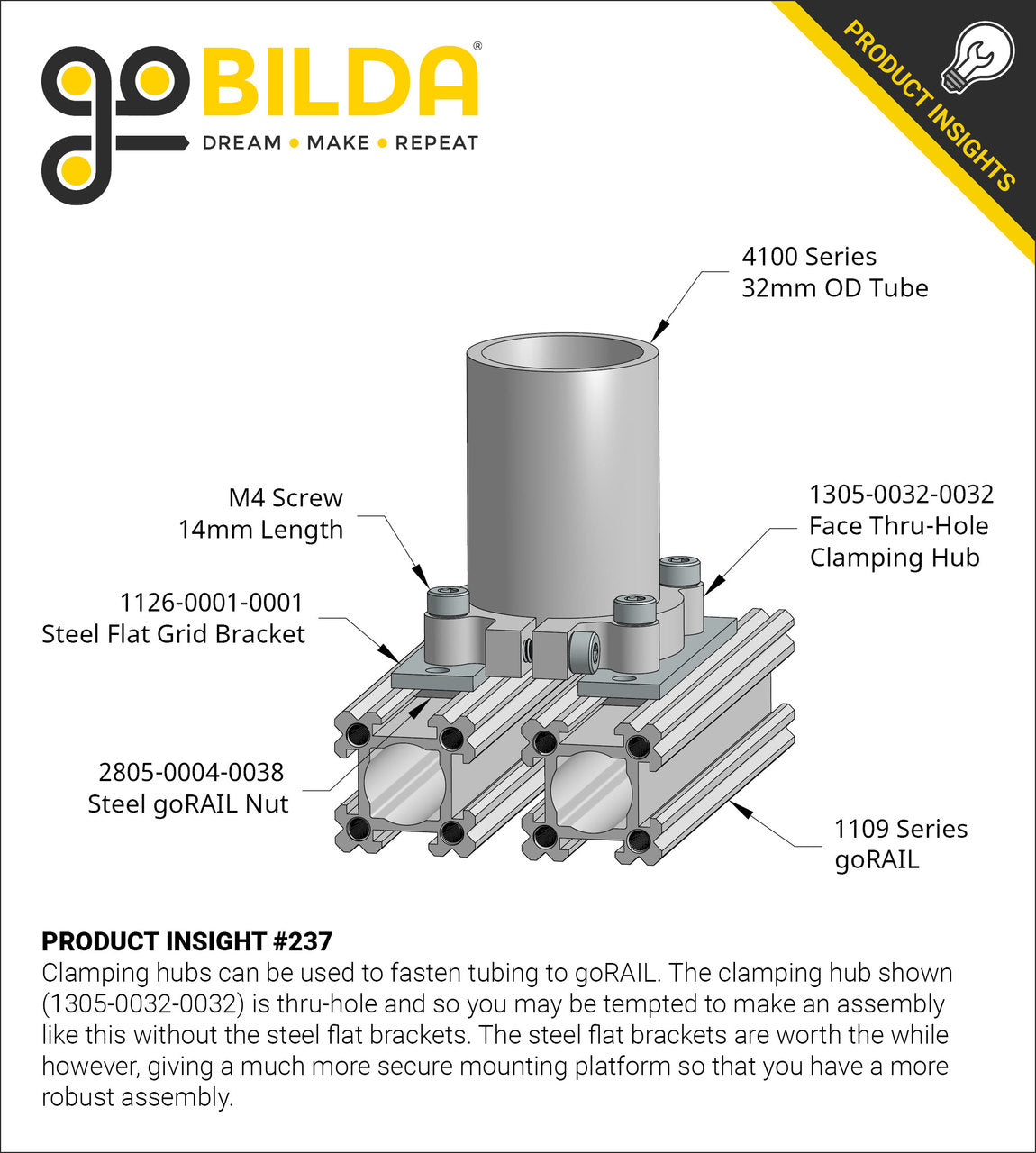 1305 Series Thru-Hole Clamping Hub (32mm Bore)