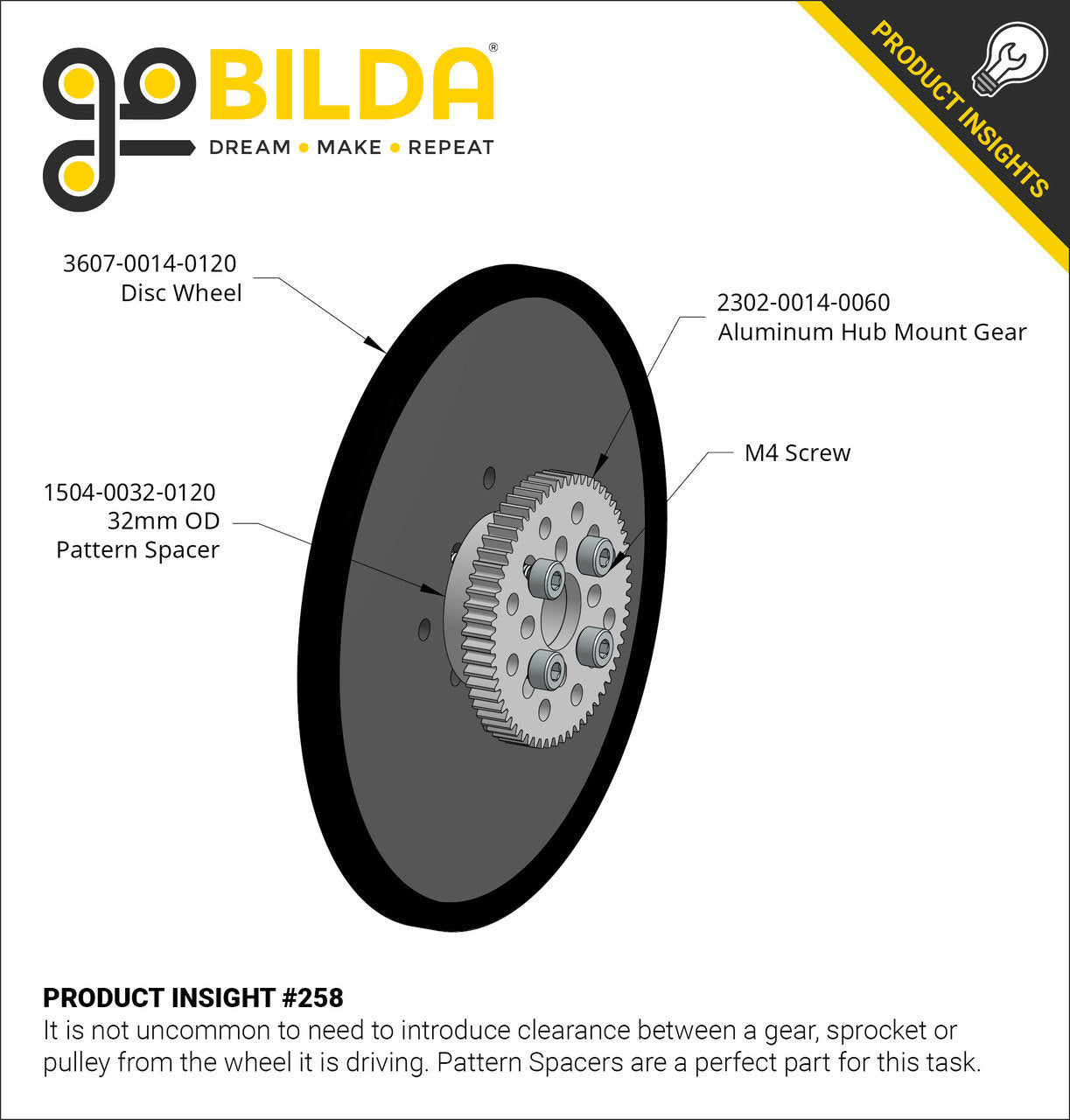 1504 Series 32mm OD Pattern Spacer (4mm Length)