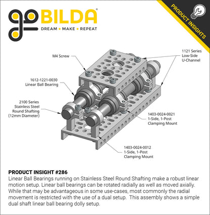 1403 Series 1-Side, 1-Post Clamping Mount (21mm Bore)