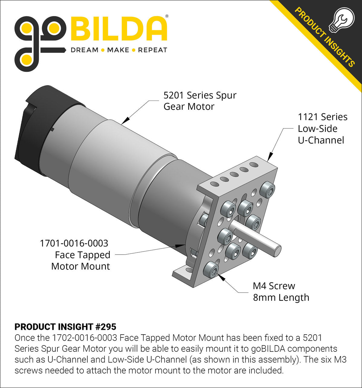 1701 Series Face Tapped Motor Mount (16-3)