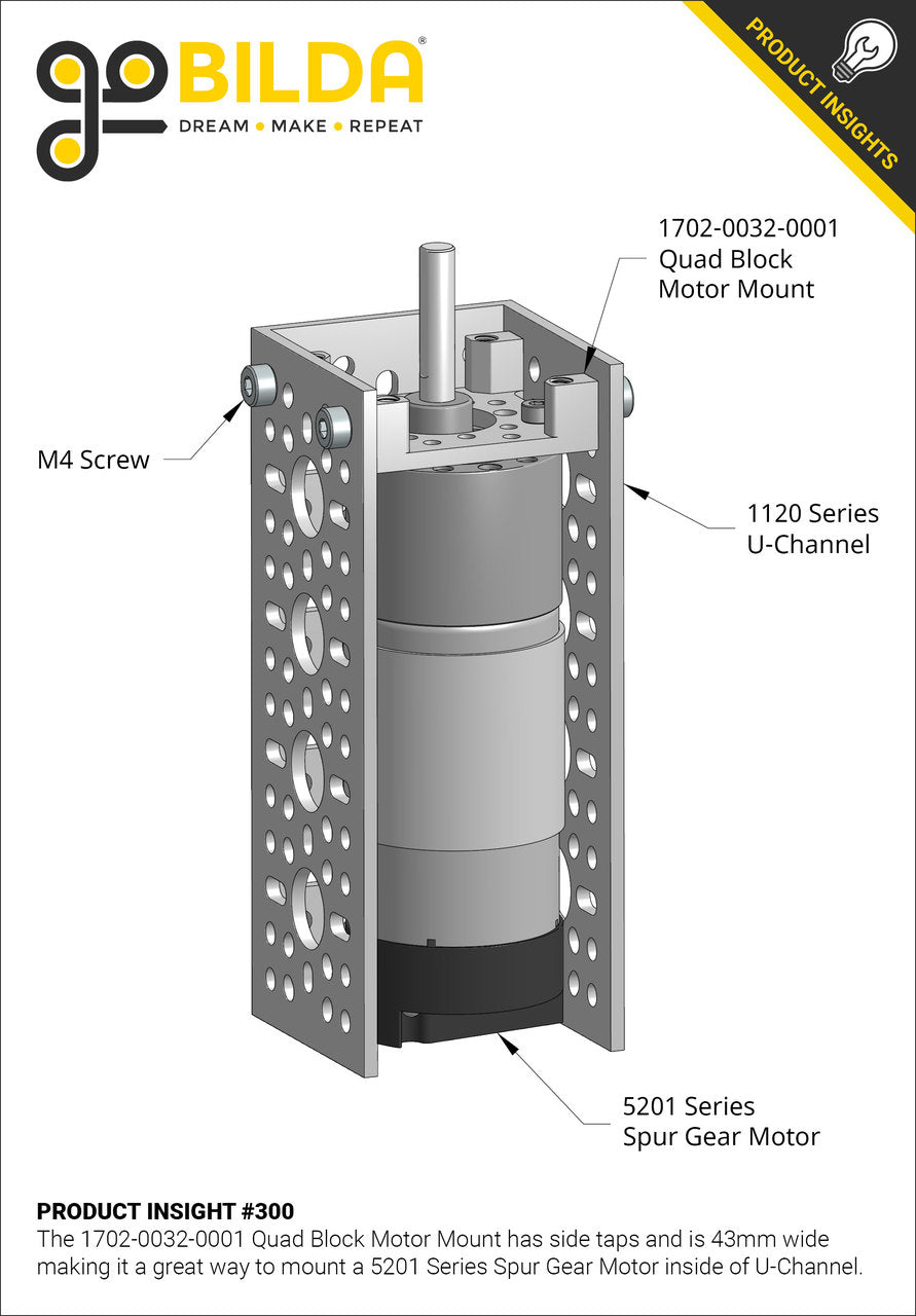 1702 Series Quad Block Motor Mount (32-1)