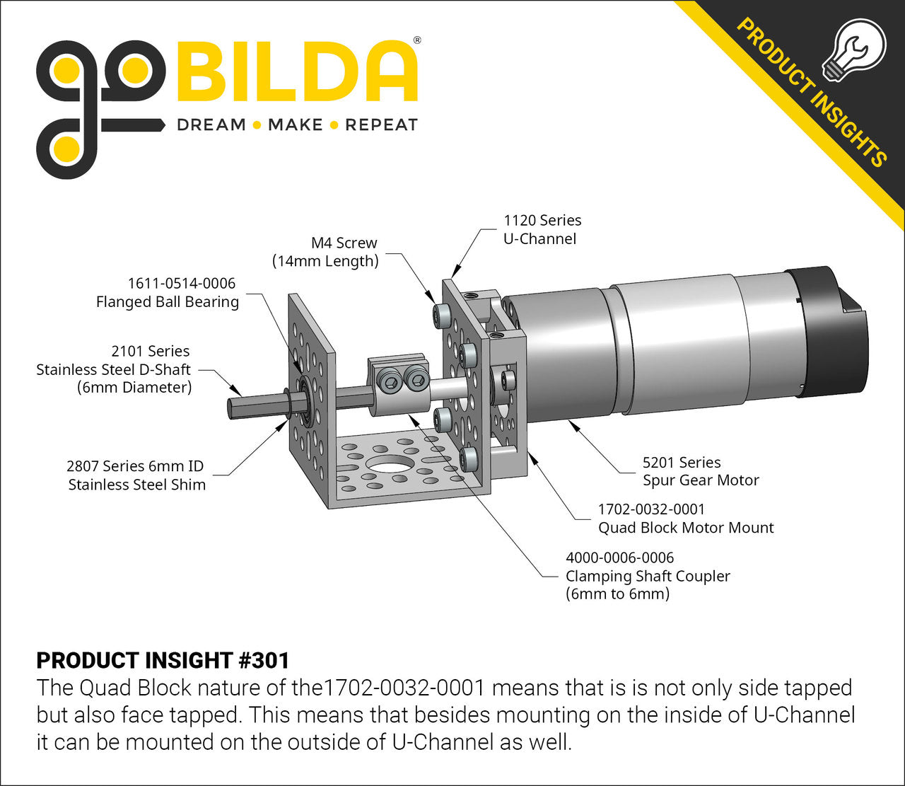 1702 Series Quad Block Motor Mount (32-1)