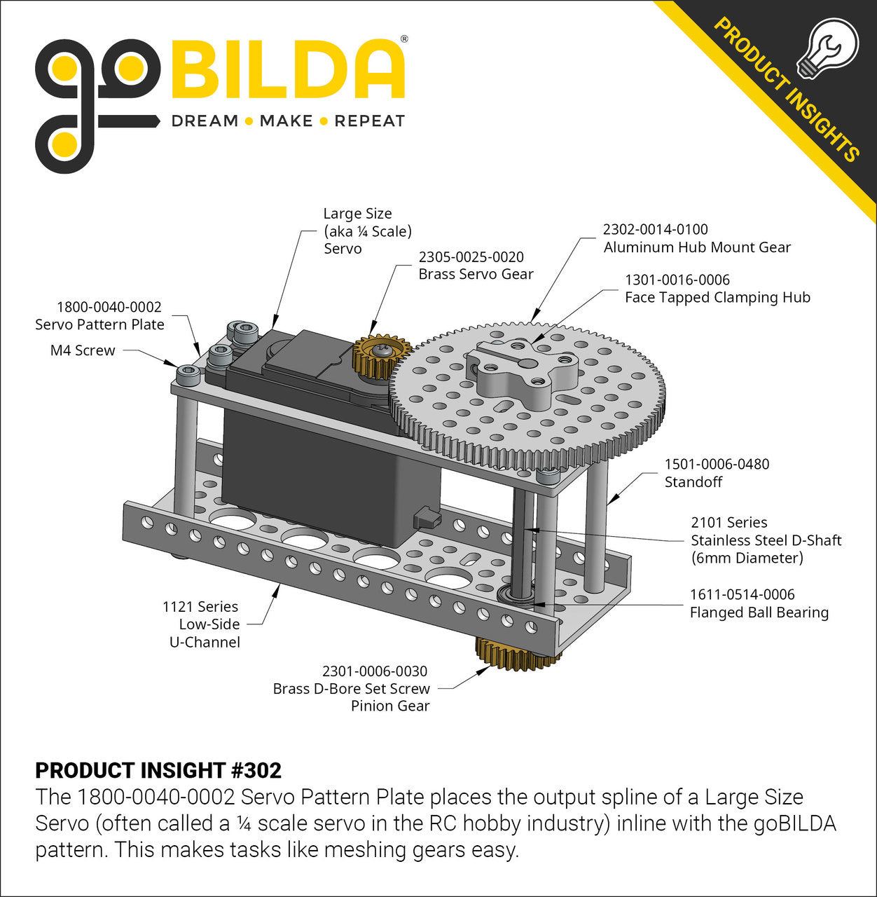 1800 Series Servo Pattern Plate (For Large Size Servos)