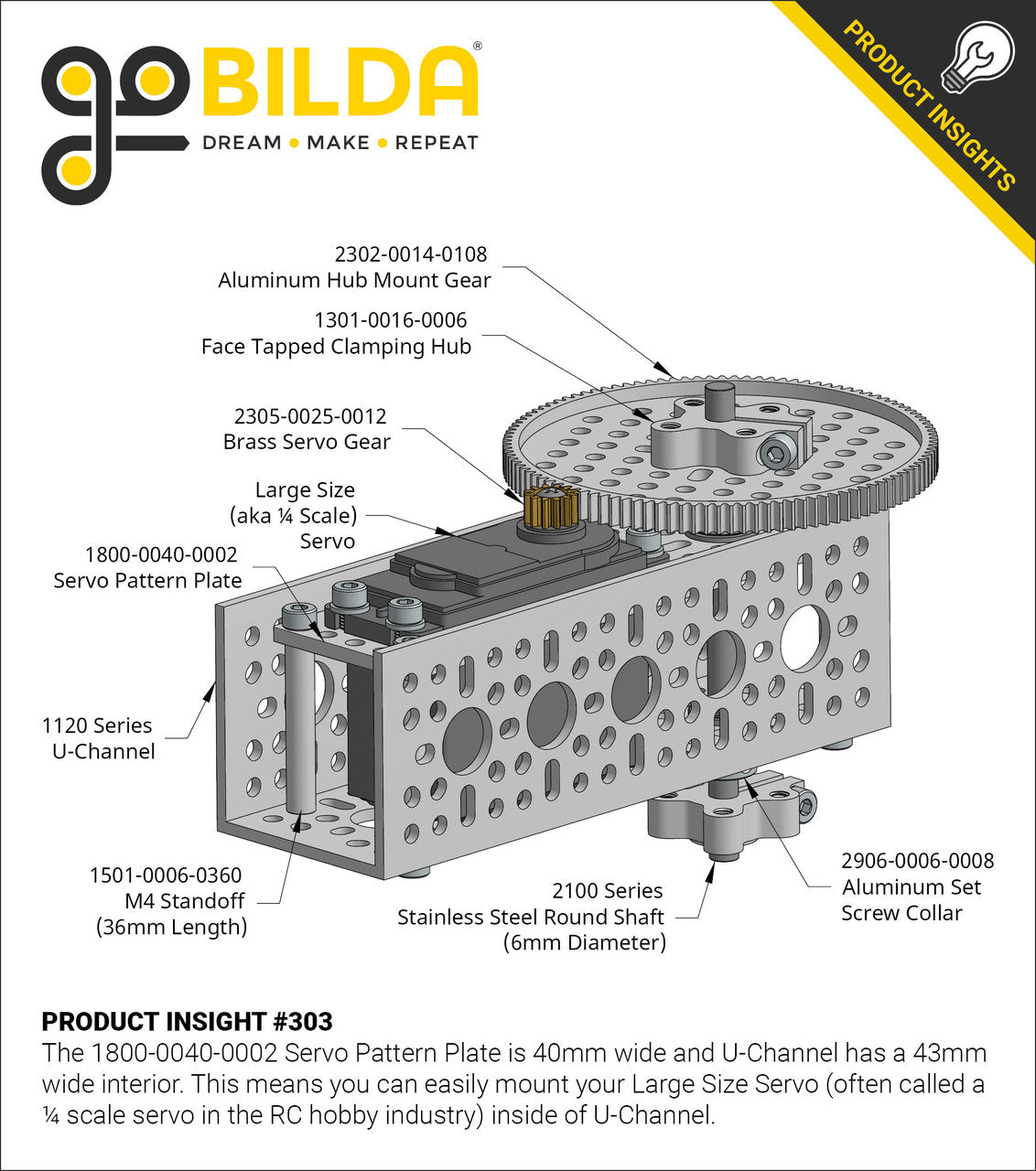 1800 Series Servo Pattern Plate (For Large Size Servos)