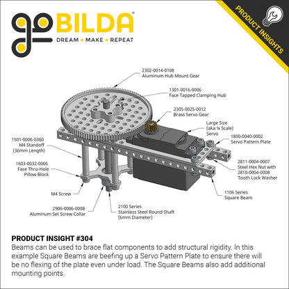 1800 Series Servo Pattern Plate (For Large Size Servos)