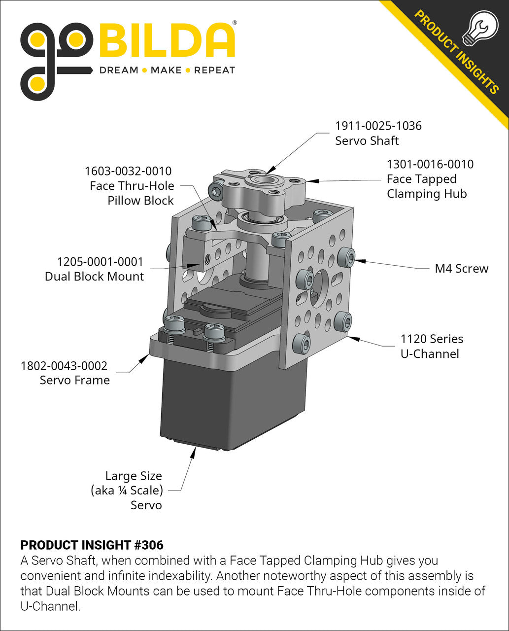 1802 Series Servo Frame (43mm Width, for Large Size Servos)