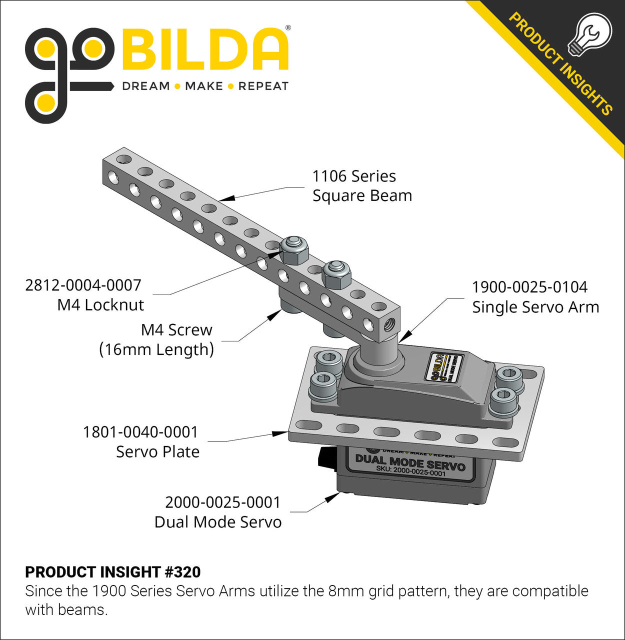 1106 Series Square Beam (10 Hole, 80mm Length)