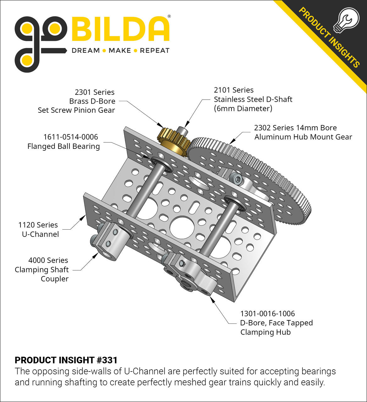 2302 Series Aluminum, MOD 0.8, Hub Mount Gear (14mm Bore, 96 Tooth)