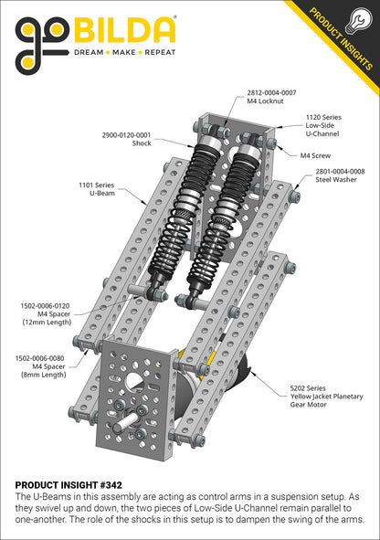 1502 Series 4mm ID Spacer (6mm OD, 8mm Length) - 4 Pack