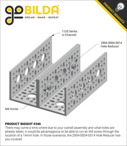 2904 Series Hole Reducer (4mm ID x 14mm OD) - 4 Pack