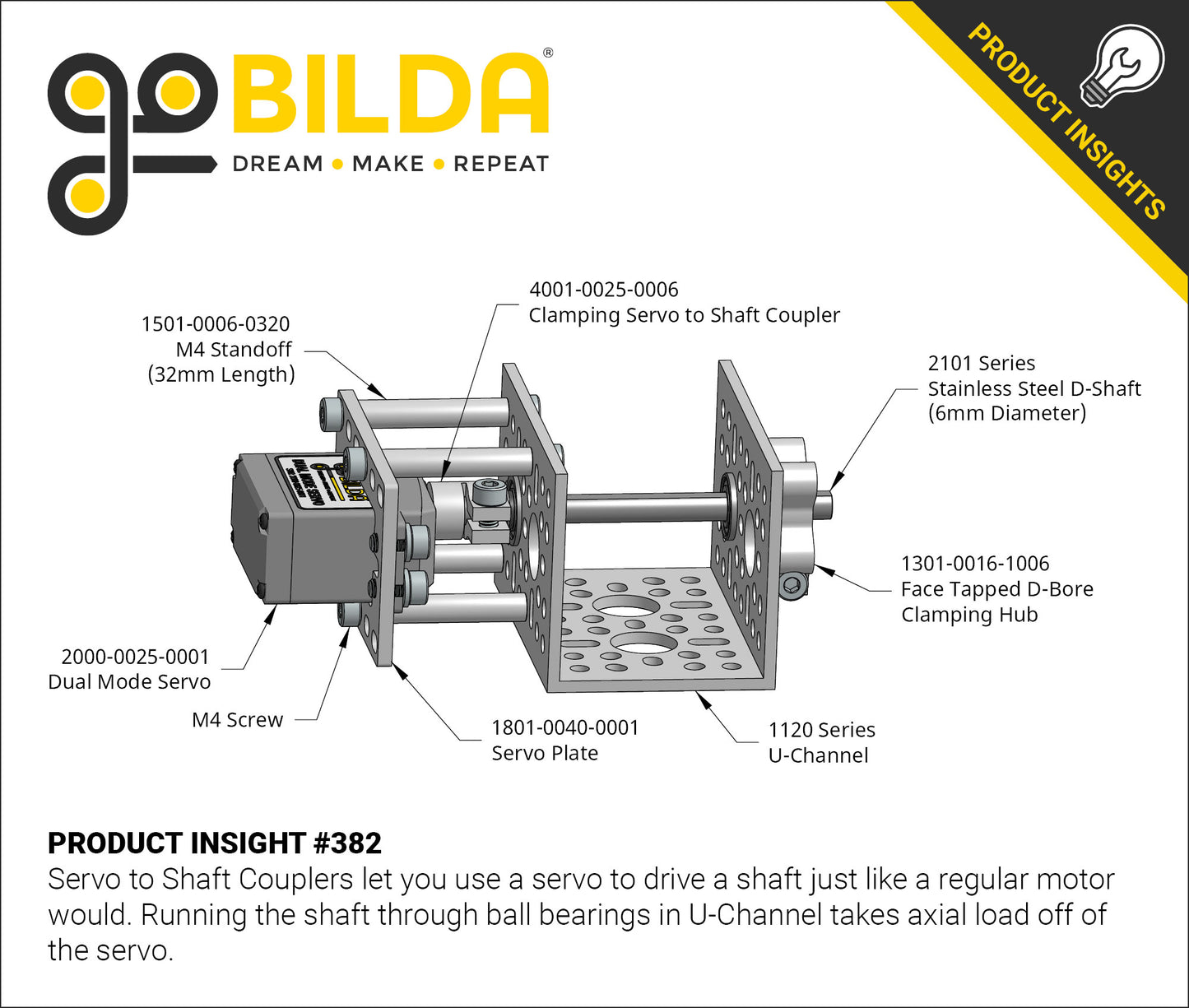 4001 Series Clamping Servo to Shaft Coupler (25 Tooth Spline to 6mm Round Bore)